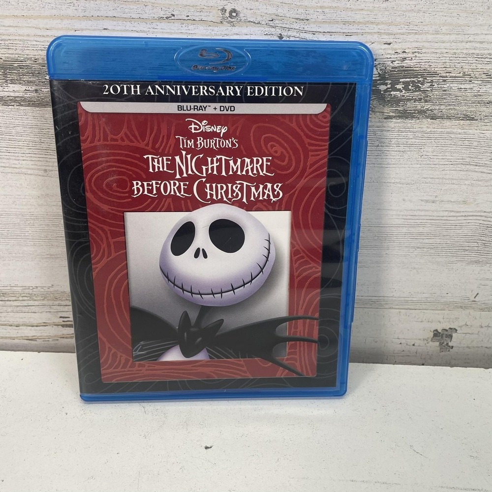 Disney The Nightmare Before Christmas Blu-ray + DVD 20th Anniversary Blue Case‎